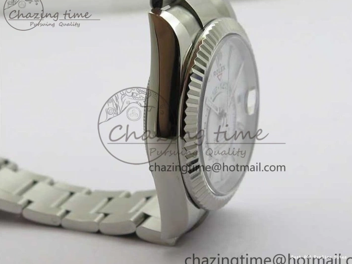 Good Copy Rolex Watches TechFriendly Bracelet to 2880 White Best Dial 326934 1:1 on 23J Edition Asian SS Noob SS Sky-Dweller 1219